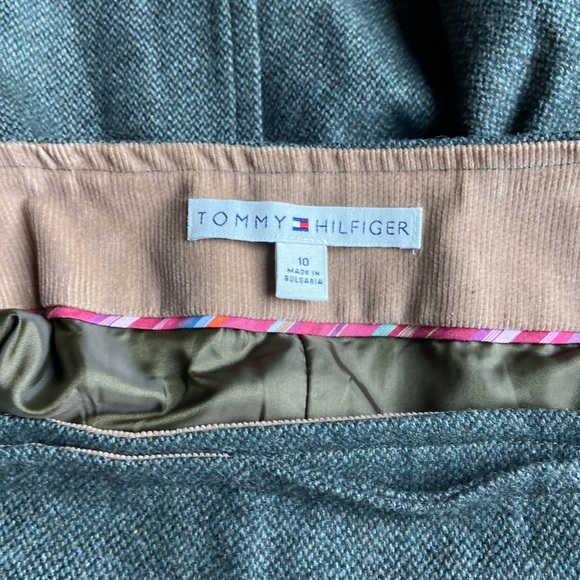 NWT Tommy Hilfiger Olive Tweed Wrap Skirt - Picture 7 of 9